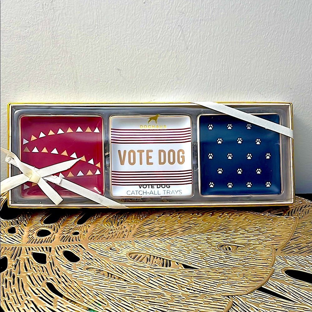 Vote Dog Catch-All Trays Set